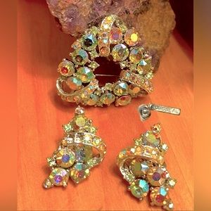 Vintage AB Rousseau Signed Set Brooch/Pendant & Earrings ‼️ SOLD ‼️